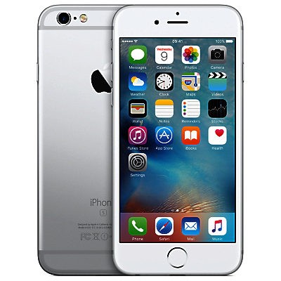 Apple iPhone 6s, iOS, 4.7, 4G LTE, SIM Free, 128GB Silver